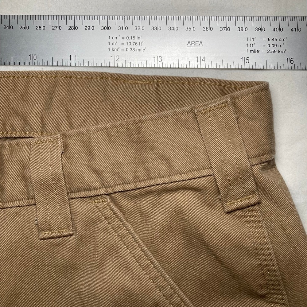 Carhartt Pants Mens Small 32x30 Relaxed Fit Twill Utility Workwear Cargo Beige - Picture 5 of 9